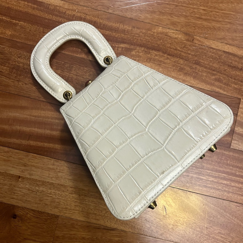 STAUD “KENNY”
 croc embossed leather handbagNEW Without TAGS